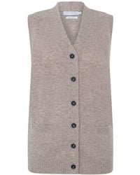 Paul James Knitwear - Lambswool Laura V Neck Waistcoat With Pockets - Lyst