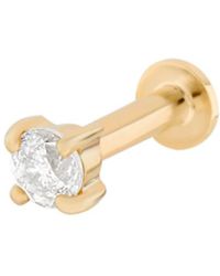 Zohreh - Diamond Solitaire Flat Back Earring Solid 9K - Lyst