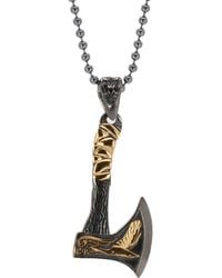 Ebru Jewelry - Viking Warrior Axe Sterling & Pendant Chain Necklace - Lyst