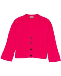 Loop Cashmere - Lofty Cashmere Cardigan In Hot Pink - Lyst