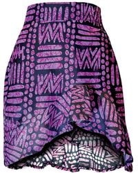 Chuks Collins - Ajah New Collection Drop2-Batik Cascading Mini Skirt - Lyst