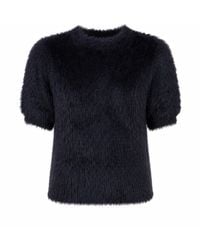 Yumi' - Fluffy Short Sleeve Jumper - Lyst