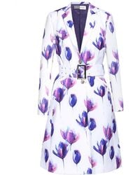Richa Sharma - Duchess Satin Coat With Tulips Print - Lyst