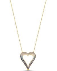 SHYMI - Pave Ombre Cut Out Heart Necklace - Lyst