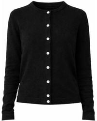Nuvv Collection - Fine Knit Cardigan With Buttons Wool And Cashmere Blend Italian Yarn - Lyst