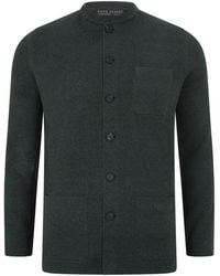 Paul James Knitwear - Midweight Cotton Jaipurr Knitted Nehru Jacket - Lyst