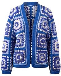 Ana Chic - Granny Square Handmade Crochet Oversized Cardigan - Lyst