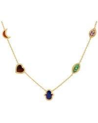 Karma and Luck - Sublime Beauty Multi-Symbol & Multi-Gemstone Necklace - Lyst