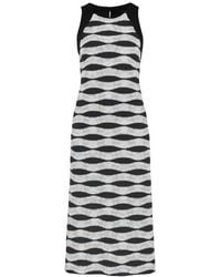 Conquista - Sleeveless Print Maxi Dress With Side Slits - Lyst
