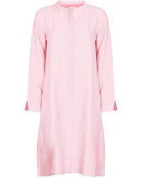 NoLoGo-chic - Super Mix Coat Dress Linen Shell Pink - Lyst