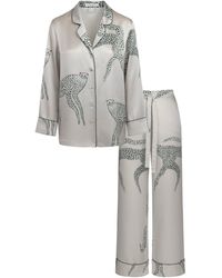 Pola Brand - Long Mulberry Silk Pyjama Set - Lyst