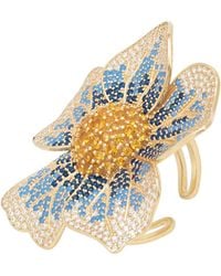 LÁTELITA London - Pansy Blue Ring Gold - Lyst