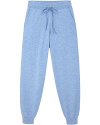 Mamu Dream - Chambray Cashmere Cuffed Ankle Joggers - Lyst