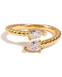 Ebru Jewelry - Diamond Teardrop Glow Adjustable Ring - Lyst