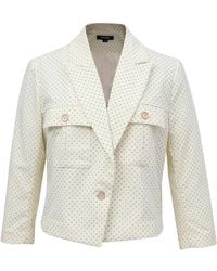 Smart and Joy - Safari Pockets Crop Jacket With Dots Print - Lyst