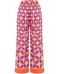 Peraluna - Floral Satin Culottes - Lyst