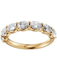 Aya Fine Jewelry - Oval Lab Diamond Half Eternity Wedding Band - Lyst