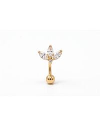 Zahav Jewelry - 14K Solid 18G 6.5Mm Cz Flower Rook Cartilage - Lyst