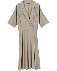 InAvati - Neutrals A-Line Light Taupe Dress - Lyst