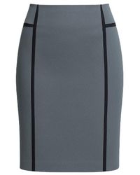 Conquista - Punto Di Roma Mini Skirt With Dark Decorative Trim - Lyst