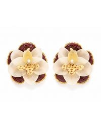 The Pink Reef - Kleo Orchid Stud - Lyst