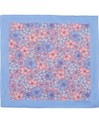 lords of harlech - Hudson Dense Floral Merino Handkerchief Pocket Square - Lyst