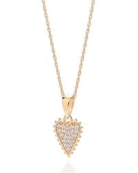 Nellou Jewellery - Eternal Studded Heart Necklace Plated Sterling - Lyst
