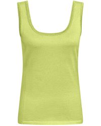 Perlavera - Pompon Apple Knitted Singlet With Side Ribs - Lyst