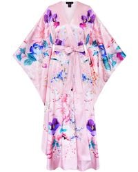 Meng - Silk Satin Wrap Dress - Lyst