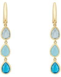LÁTELITA London - Sardinia Triple Teardrop Earrings The Blues - Lyst