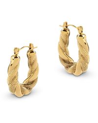 Amadeus - Lilly Thick Twisted Hoops - Lyst