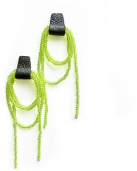 WAIWAI - Bliss Beaded Dangle Earrings Neon - Lyst