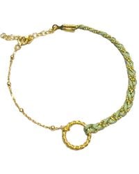 Spero London - Handmade Rope Braided Sterling Beaded Chain Bracelet - Lyst