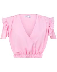 blonde gone rogue - Wildflower Surplice Crop Top, Upcycled Polyester - Lyst