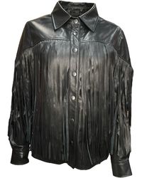 Any Old Iron - Leather Fringe Button Up Shirt - Lyst