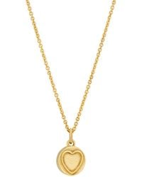 Posh Totty Designs - Yellow Gold Plated Mini Sweetheart Necklace - Lyst