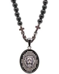 Ebru Jewelry - Black Onyx Lion Beaded Necklace - Lyst