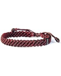 Harbour UK Bracelets - Chunky Wine Rope Bracelet For Handmade Of Cord & Stainless Steel - Lyst