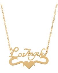 Black Cake - City Of Angels Los Angeles Nameplate Necklace - Lyst