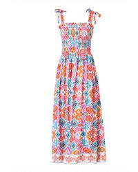 Yumi' - Multicolour Ikat Print Maxi Viscose Sun Dress - Lyst