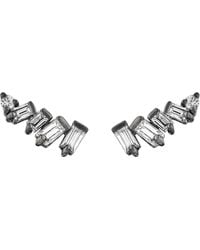 SALLY SKOUFIS - Baguette Ear Climber With Made Cz Diamond Stimulant - Lyst