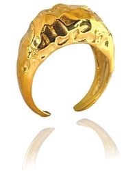 LINYA JEWELLERY - Pary Amorphous Shiny Oval Ring - Lyst