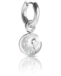 Kasun - Smile Hoop Earrings – March – Aquamarine – - Lyst