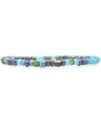 Shar Oke - Sky Blue, Aqua & Purple Czech Picasso Beaded Bracelet - Lyst