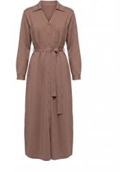 Tantra Spain Sl - Long Knit Shirt Dress With Chest Pockets And Belt - Lyst
