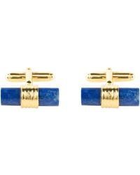 LÁTELITA London - Cylindrical Cufflink Gold Lapis Lazuli - Lyst