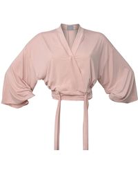 Loreen Label - Bamboo Wrap Top - Lyst