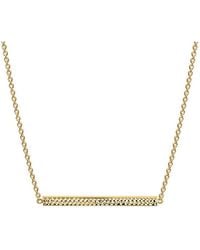 Gold & Honey - Diamond Cut Bar Necklace - Lyst