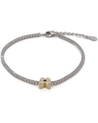 Ebru Jewelry - Gold Butterfly Diamond Tennis Bracelet - Lyst