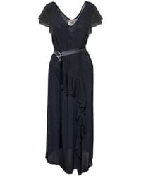 ARTISTA - Nuut Mesh Frill Maxi Dress - Lyst